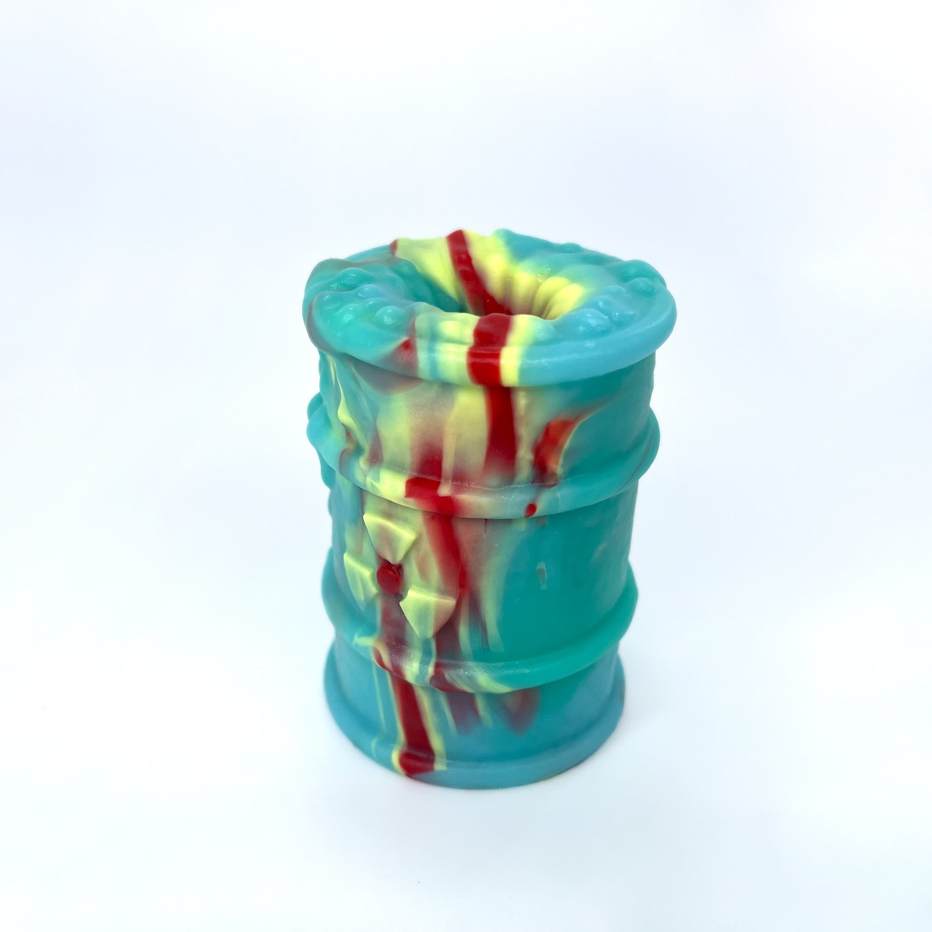 Toxxxik ‘Blue Hawaiian' #1 soft (OO30) GITD mini closed-end pen/stroker (trans)