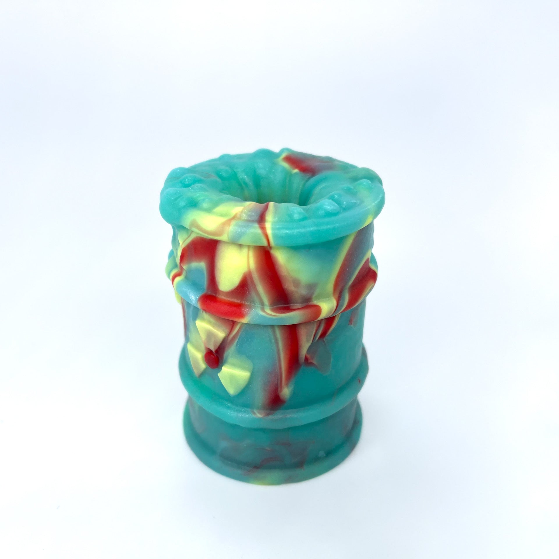 Toxxxik ‘Blue Hawaiian' #2 soft (OO30) GITD mini closed-end pen/stroker (trans)