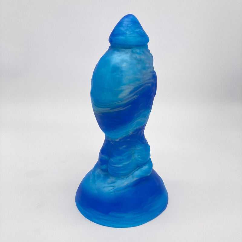 Toady Stool Blue/Silver marble spiral Medium Medium (OO50) FLOP