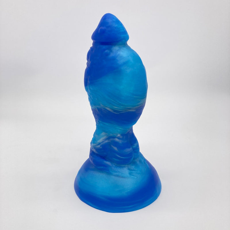 Toady Stool Blue/Silver marble spiral Medium Medium (OO50) FLOP
